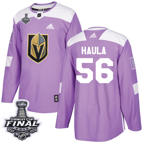 Adidas Golden Knights #56 Erik Haula Purple Authentic Fights Cancer 2018 Stanley Cup Final Stitched Youth NHL Jersey